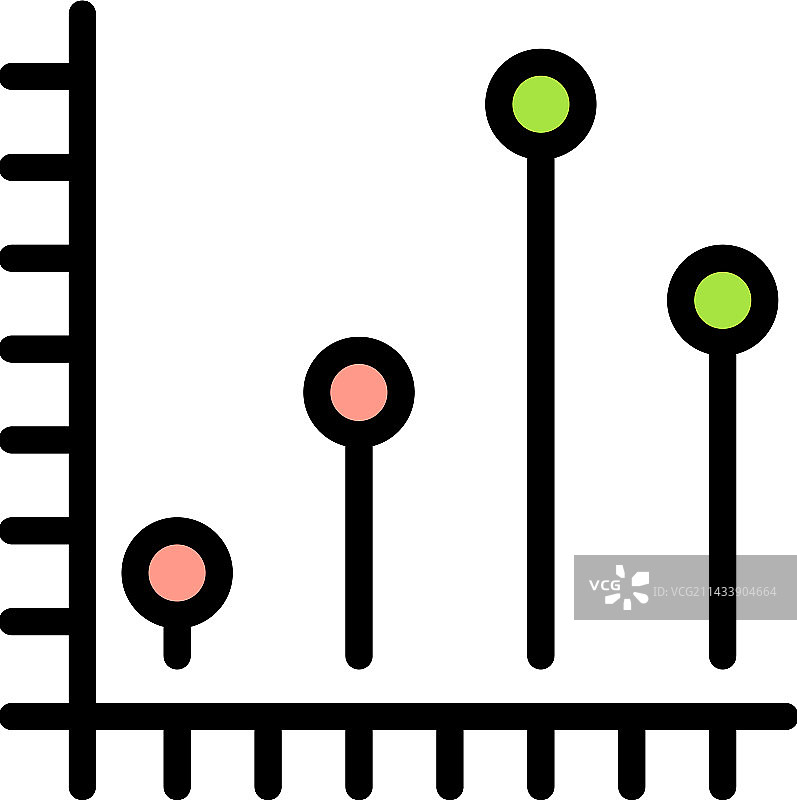 比特币分析扁平图标图片素材