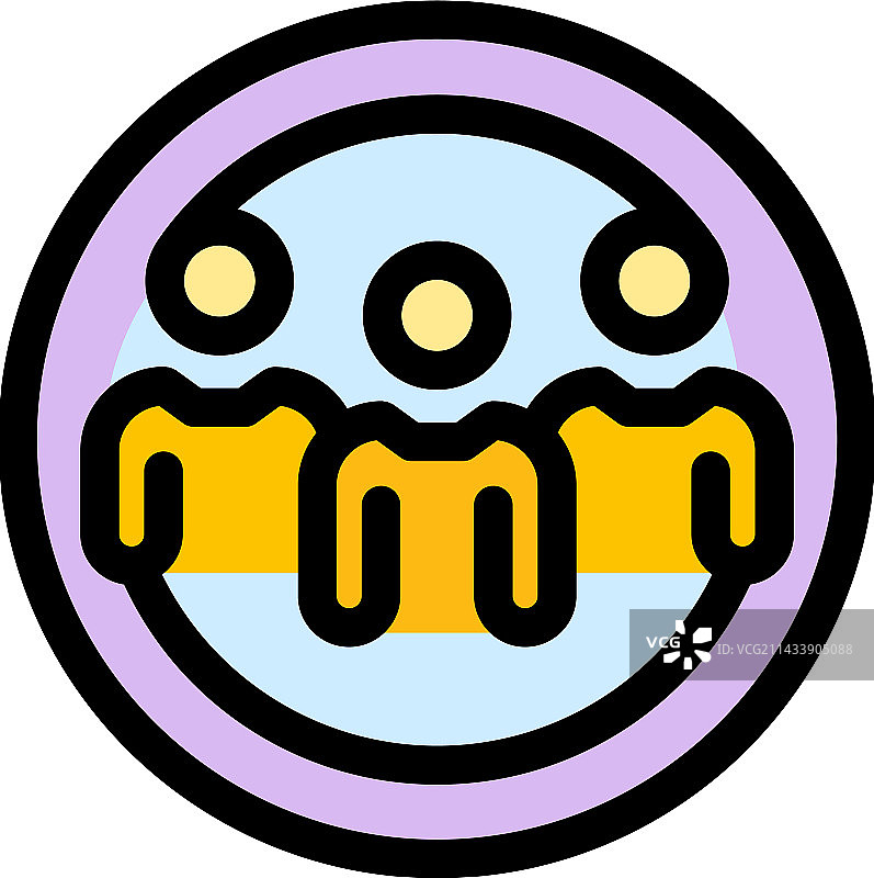 匿名群组图标（扁平风格）图片素材