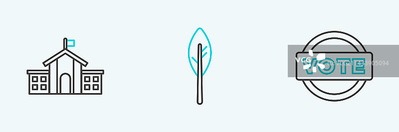 美国国会大厦投票系列图标图片素材