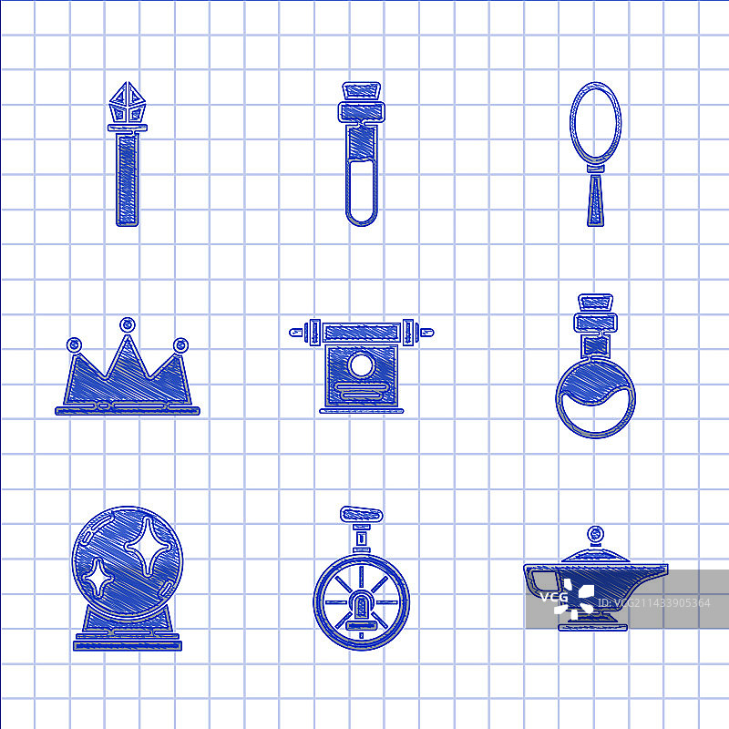 魔法卷轴独轮车图案图片素材