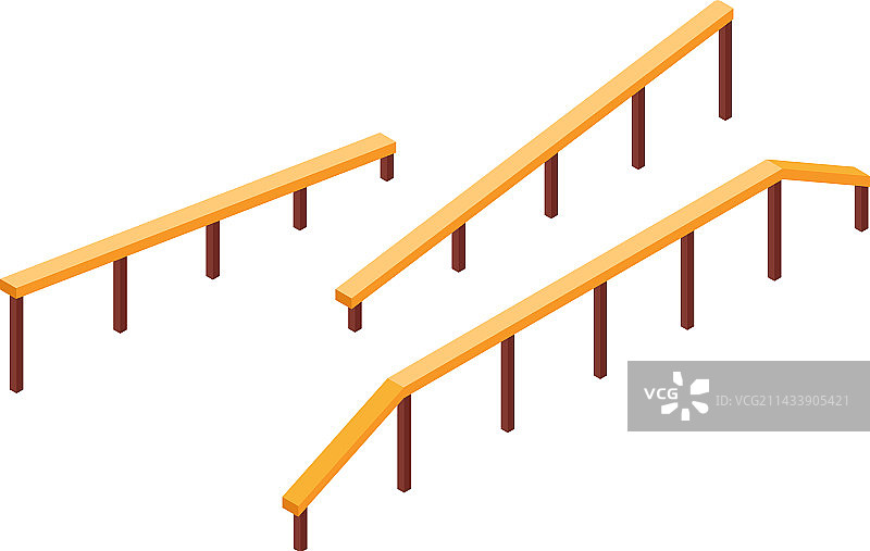 2.5D滑板轨道图片素材