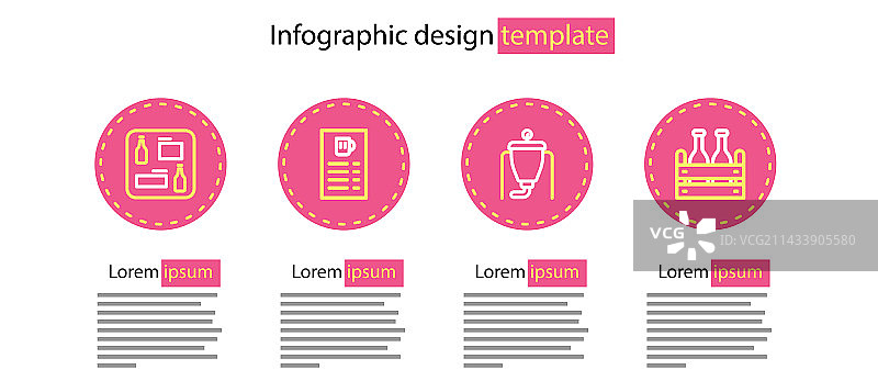 啤酒酿造过程和啤酒包装图片素材
