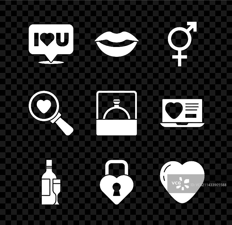 带有“我爱你”微笑嘴唇的语音气泡图片素材