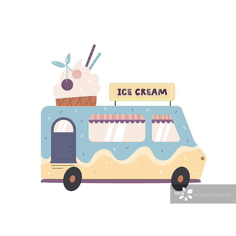 冰淇淋货车图片素材