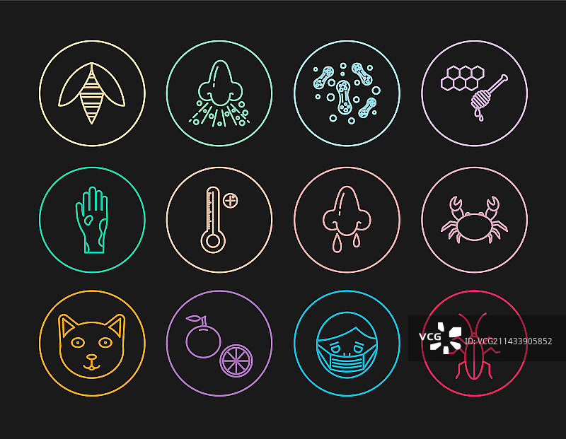 蟑螂螃蟹细菌医疗线图片素材