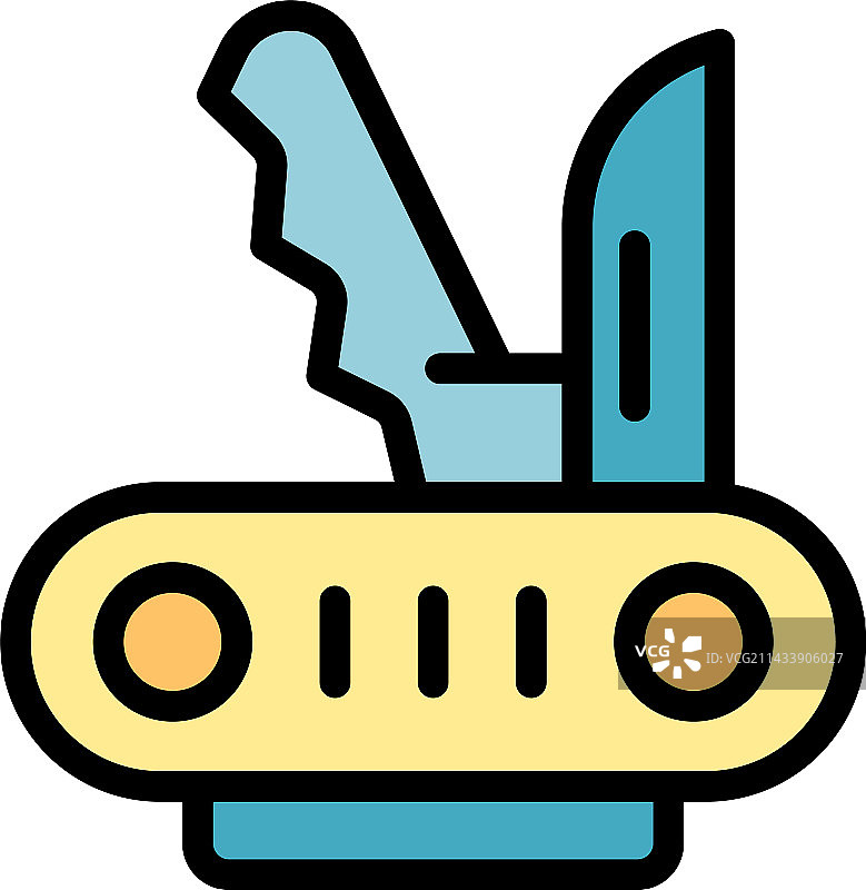 侦察刀图标（扁平风格）图片素材