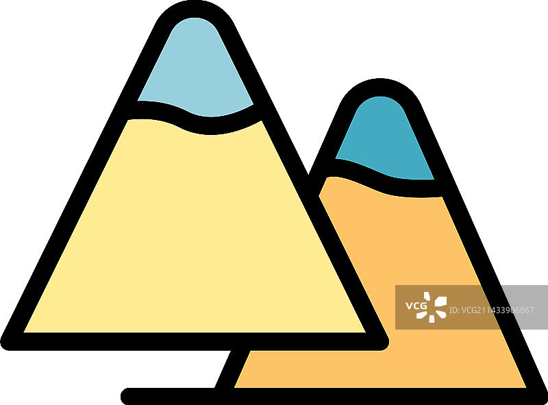 童军山地图标（扁平风格）图片素材