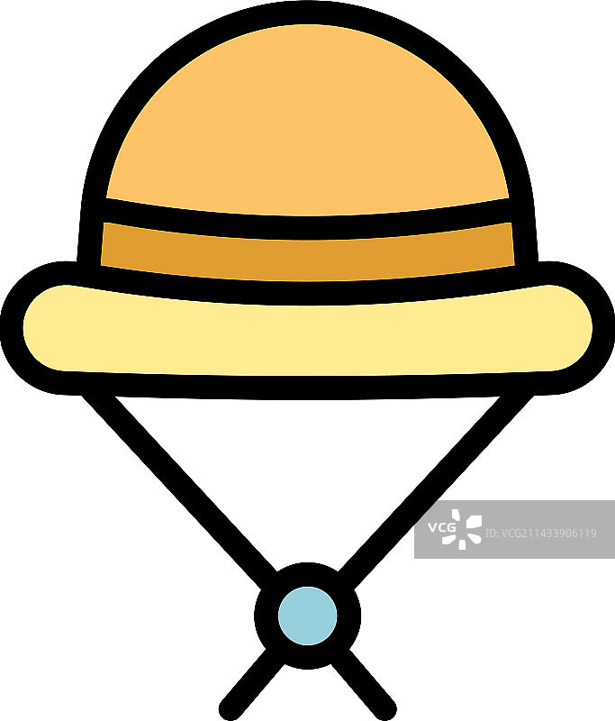 扁平风格的童子军帽子图标图片素材