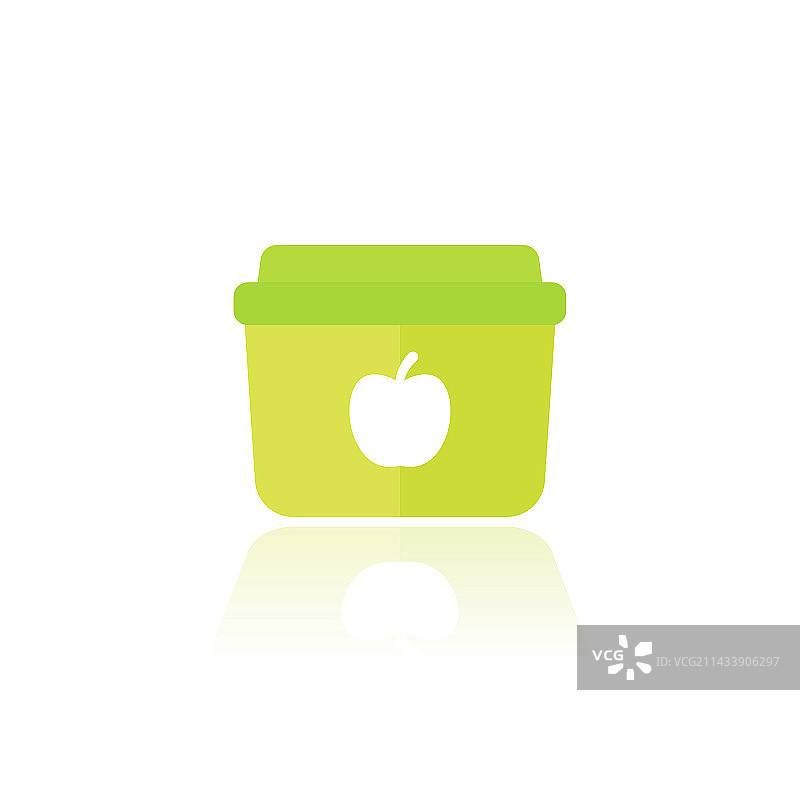 白色背景上的午餐盒图标图片素材