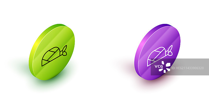 2.5D线条海盗头巾图标图片素材