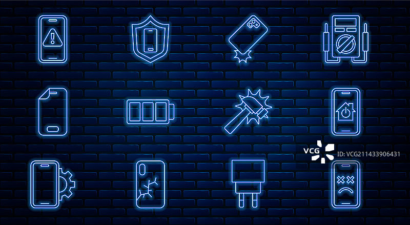 报废手机与智能家居图片素材