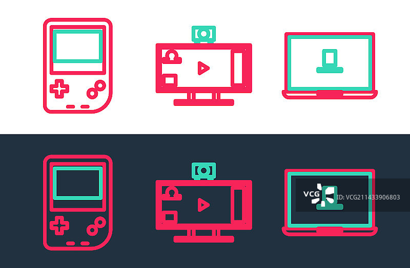 笔记本电脑和掌上游戏机素材图片素材