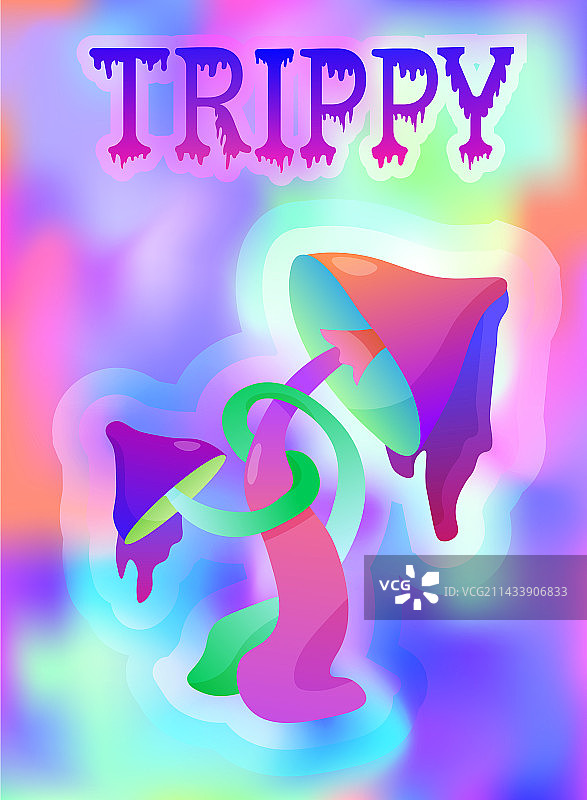 迷幻的致幻蘑菇图片素材