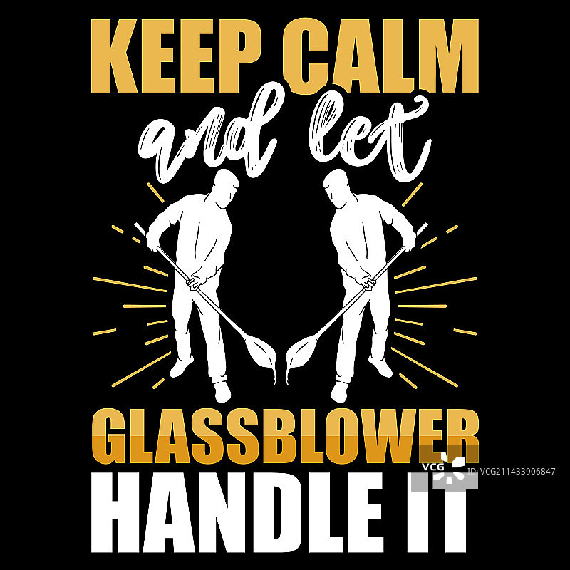 玻璃吹制复古T恤设计图片素材