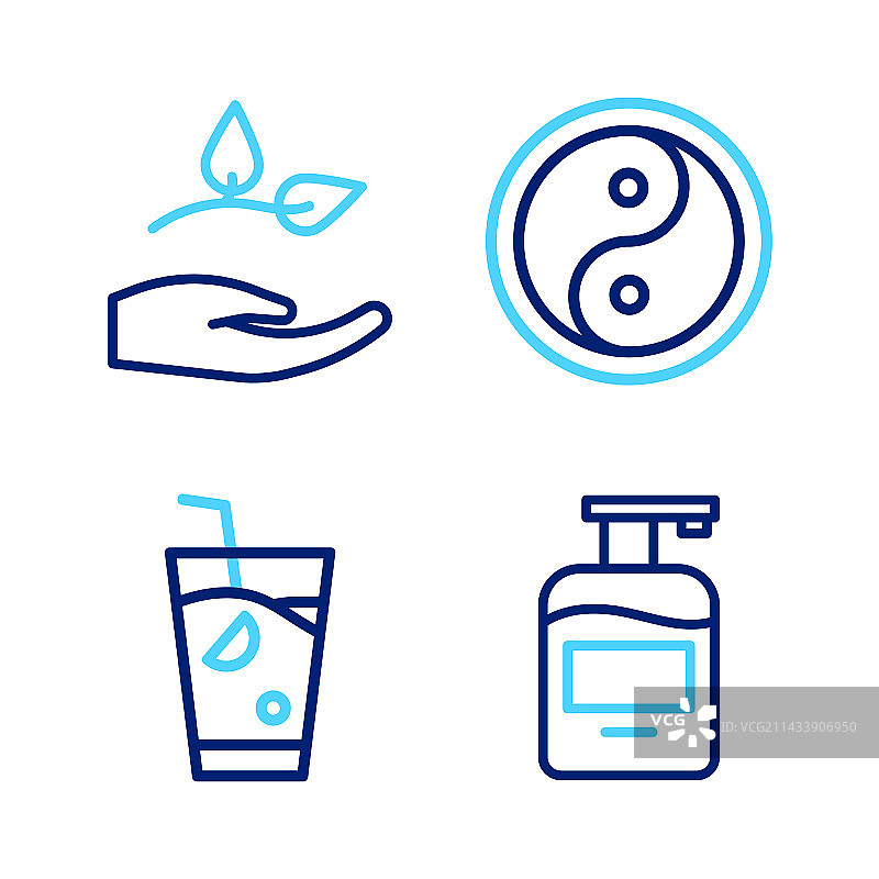 瓶装液体皂新鲜冰沙组合图片素材