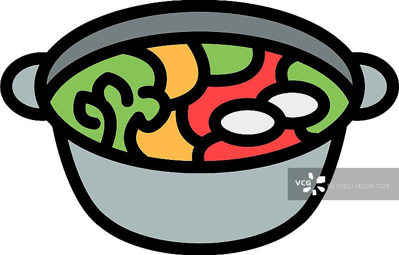 韩国泡菜扁平图标图片素材