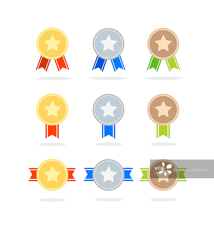 卡通彩色简约徽章电商图标图片素材