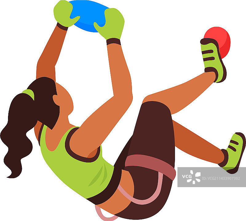 2.5D攀岩者图片素材