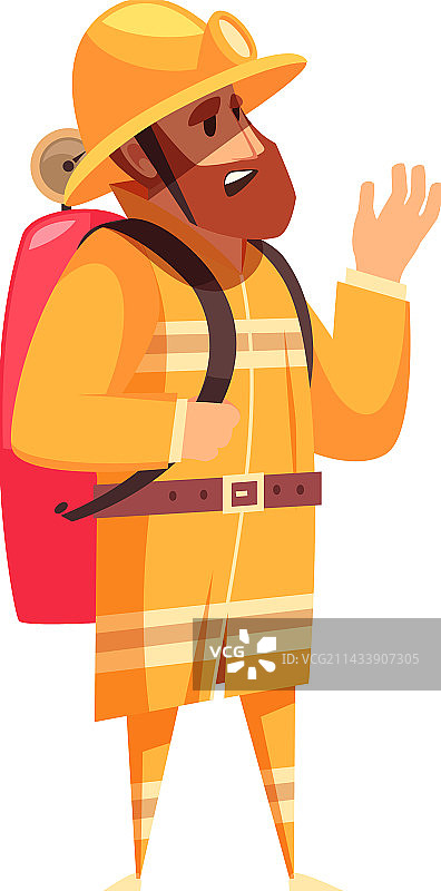 扁平消防员图片素材