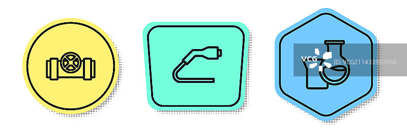 金属管道、阀门和电气图片素材