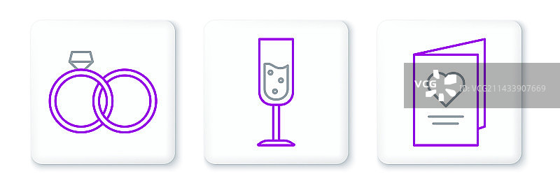 心形情人节派对宣传单套装图片素材