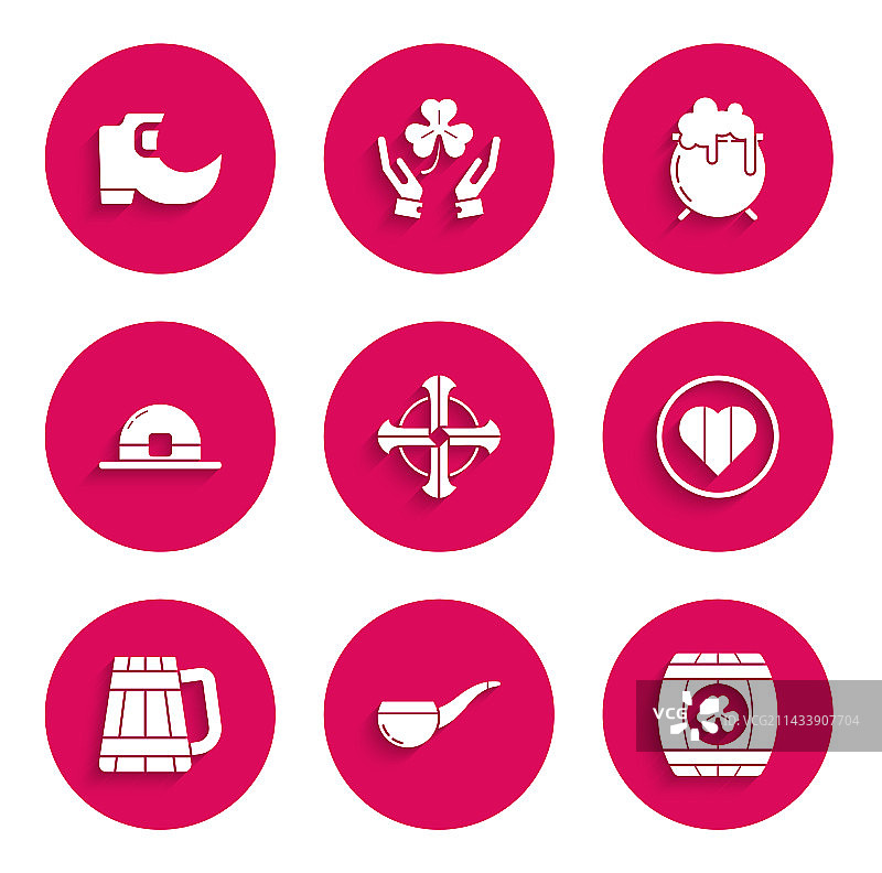 凯尔特十字架烟斗木桶图片素材