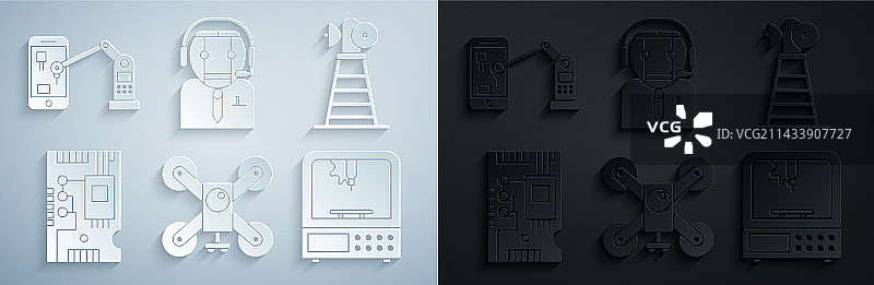 无人机飞行与运动相机天线图片素材