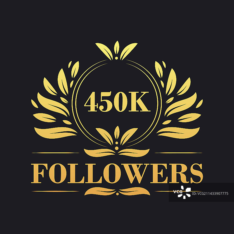 庆祝45万粉丝的豪华设计图片素材