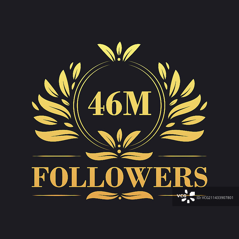 庆祝4600万粉丝奢华设计图片素材