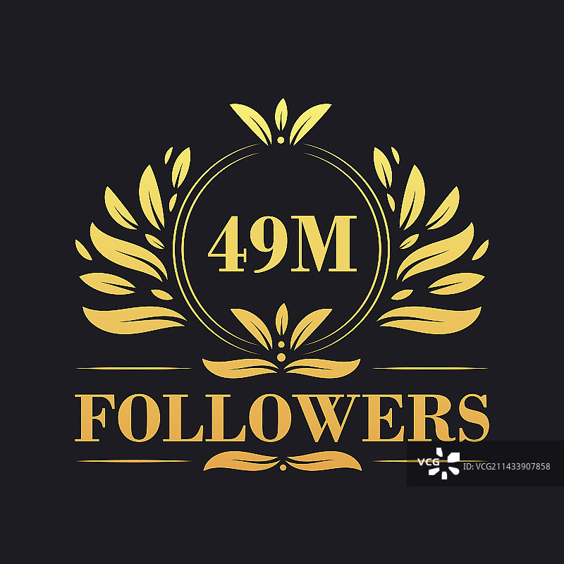 4900万粉丝庆祝设计图片素材