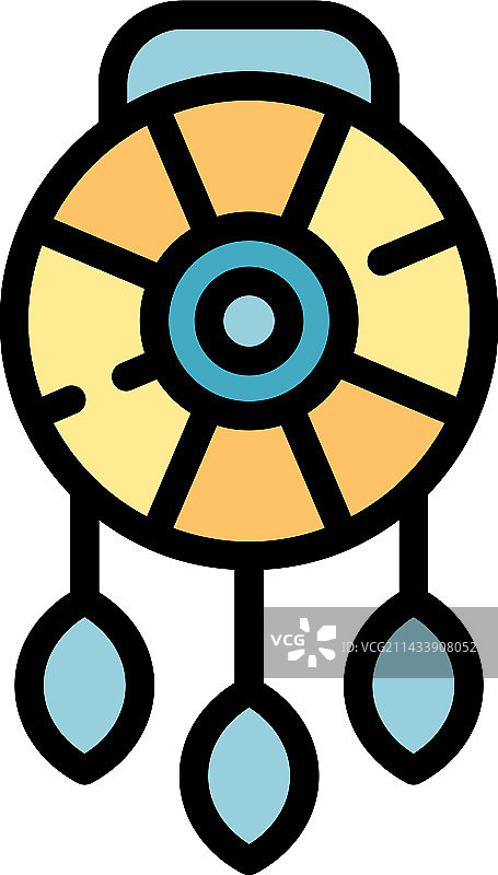 捕梦网扁平图标图片素材