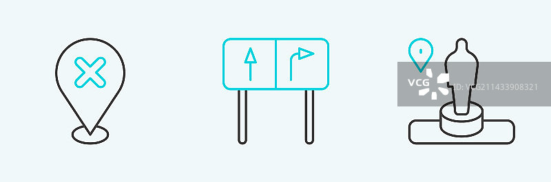 带十字标记的纪念碑位置图标图片素材