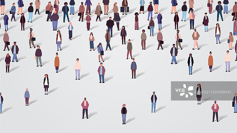 多种族男女混合人群图片素材