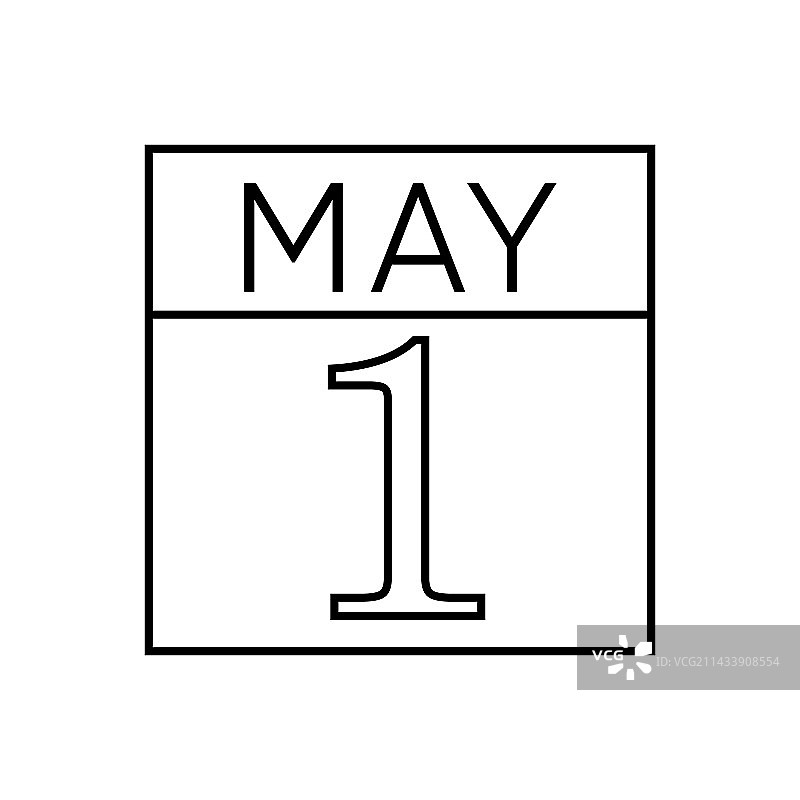 5月1日日历扁平图标图片素材