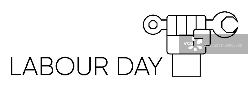 五一国际劳动节线性设计banner图片素材