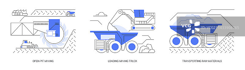 采矿业抽象概念图片素材