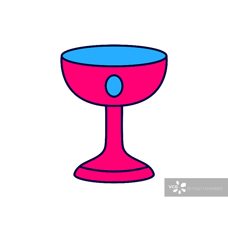 基督教圣餐杯轮廓图标图片素材