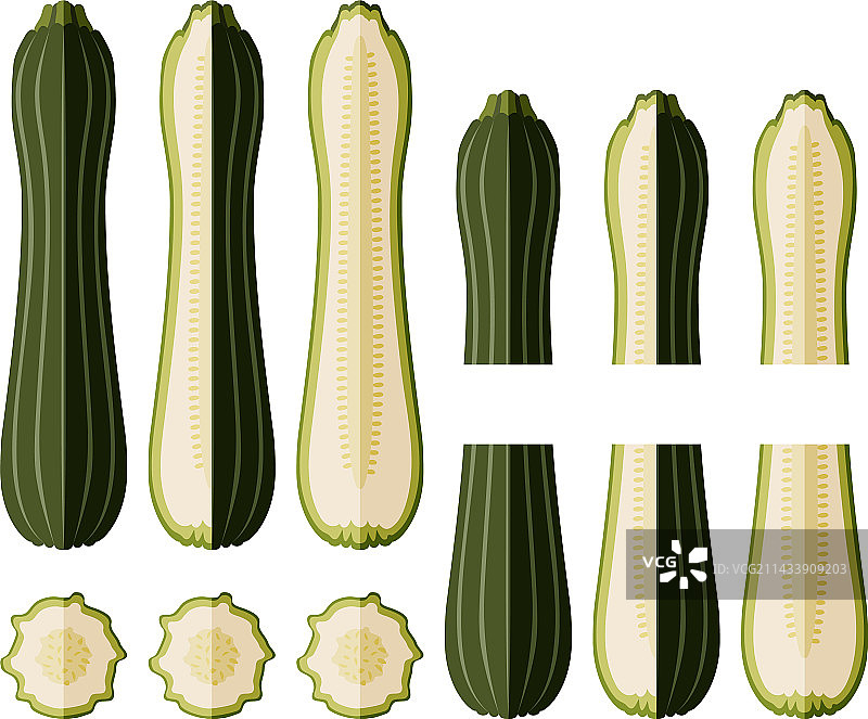罗马esco西葫芦或棱纹罗马西葫芦图片素材