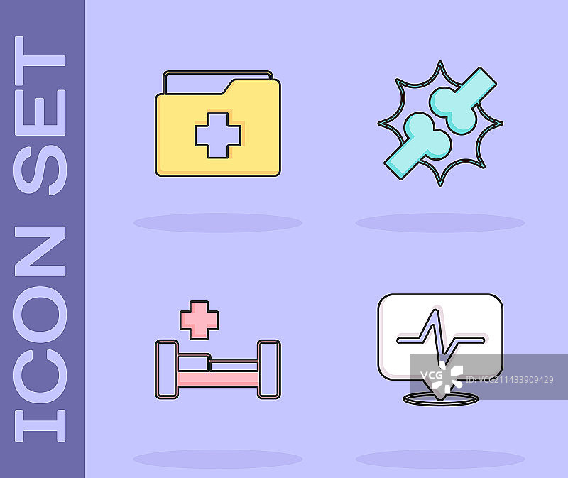 心率、病历、病床和医院图片素材