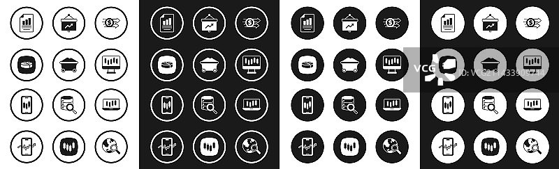 财务增长美元煤矿手推车图片素材