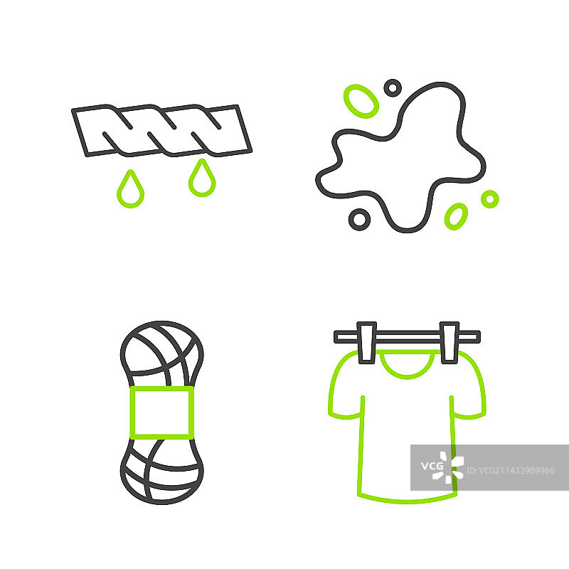 晾衣绳、水渍等元素图片素材