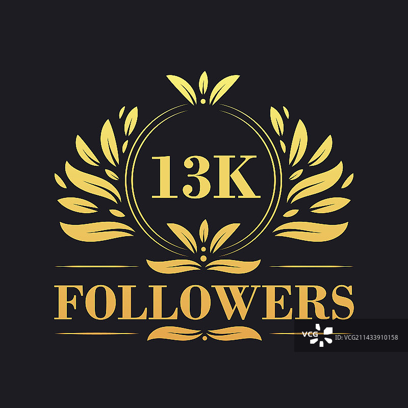 1.3万粉丝庆祝豪华设计图片素材