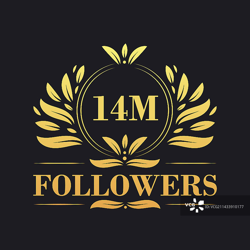 庆祝1400万粉丝豪华设计图片素材