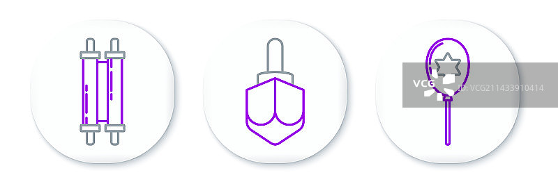 带大卫之星的丝带气球套装图片素材