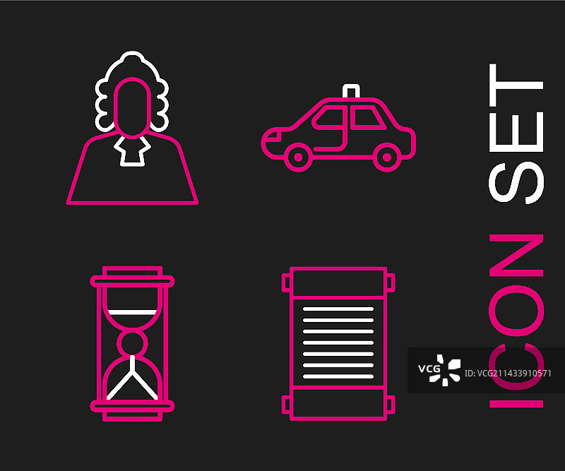 旧羊皮纸卷轴线条图片素材