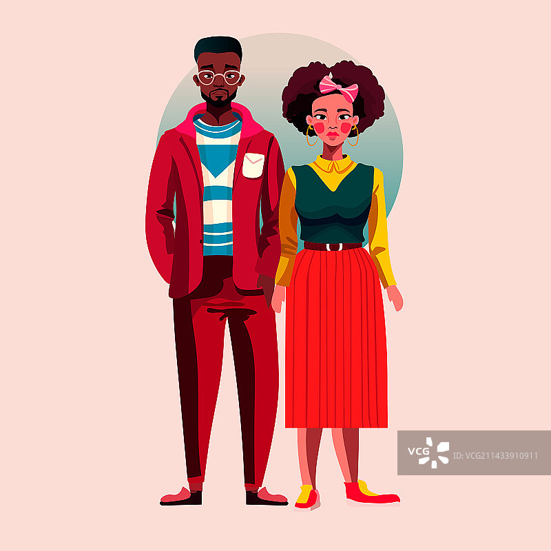 穿着休闲装的年轻夫妇图片素材