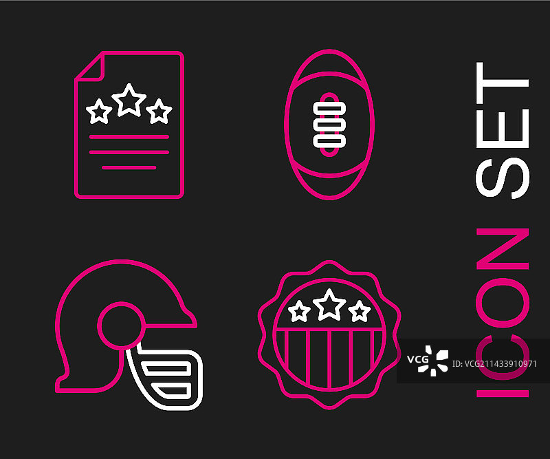 美国独立日橄榄球线条图片素材