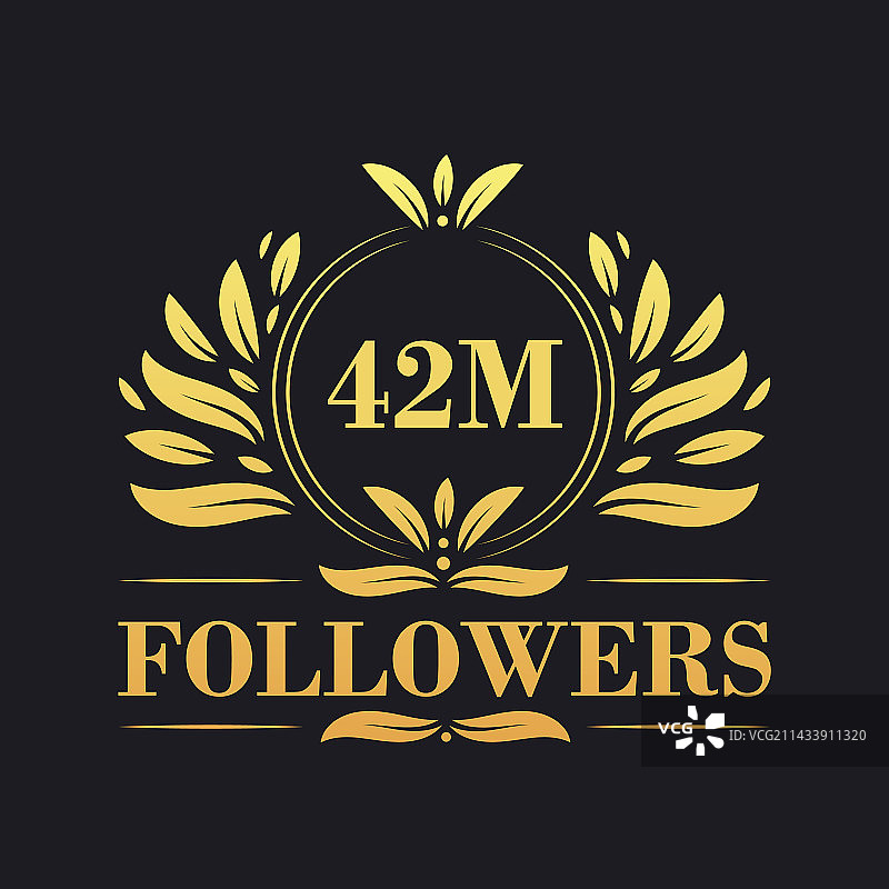 4200万粉丝庆祝设计图片素材