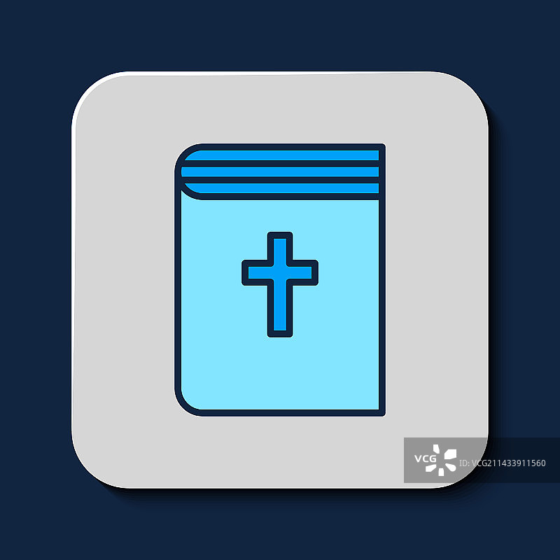 填充轮廓的圣经书图标图片素材