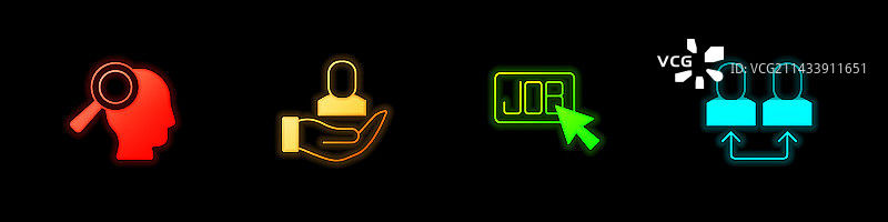 放大镜搜索求职人员图片素材